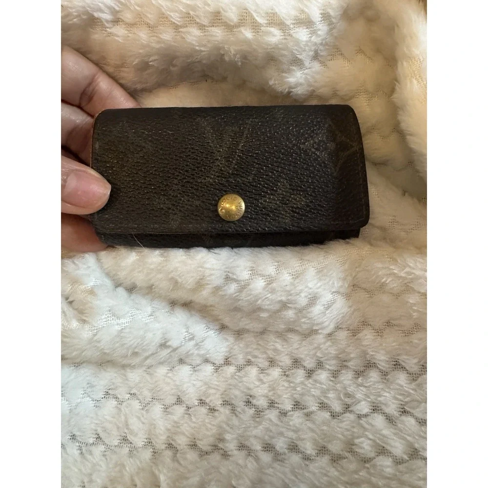 Vintage Louis Vuitton Monogram Four‎ Key Holder Made In France Authentic